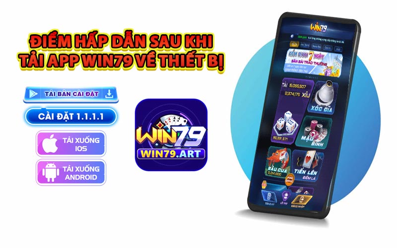 Điểm hấp dẫn sau khi tải app Win79